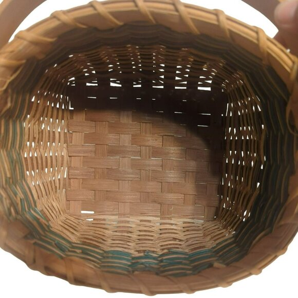 Bath & Body Works Handmade & Heartfelt Wicker Basket Green Brown - Picture 7 of 7